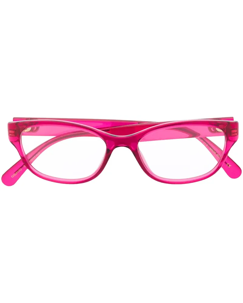 Gucci Brille mit eckigem Gestell - Rosa Rosa