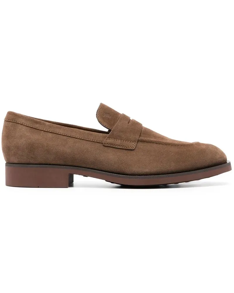 TOD'S Penny-Loafer aus Wildleder - Braun Braun