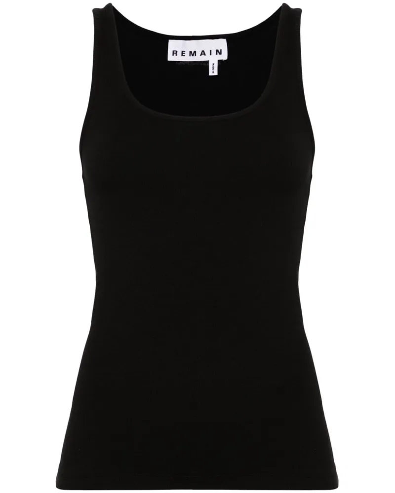 REMAIN Geripptes Tanktop - Schwarz Schwarz