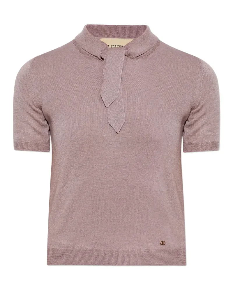 Valentino Garavani T-Shirt mit VLogo - Violett Violett