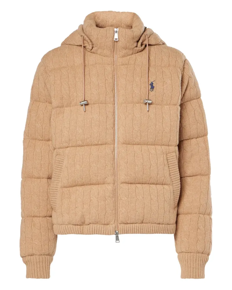 Ralph Lauren Steppjacke mit Zopfmuster - Nude Nude