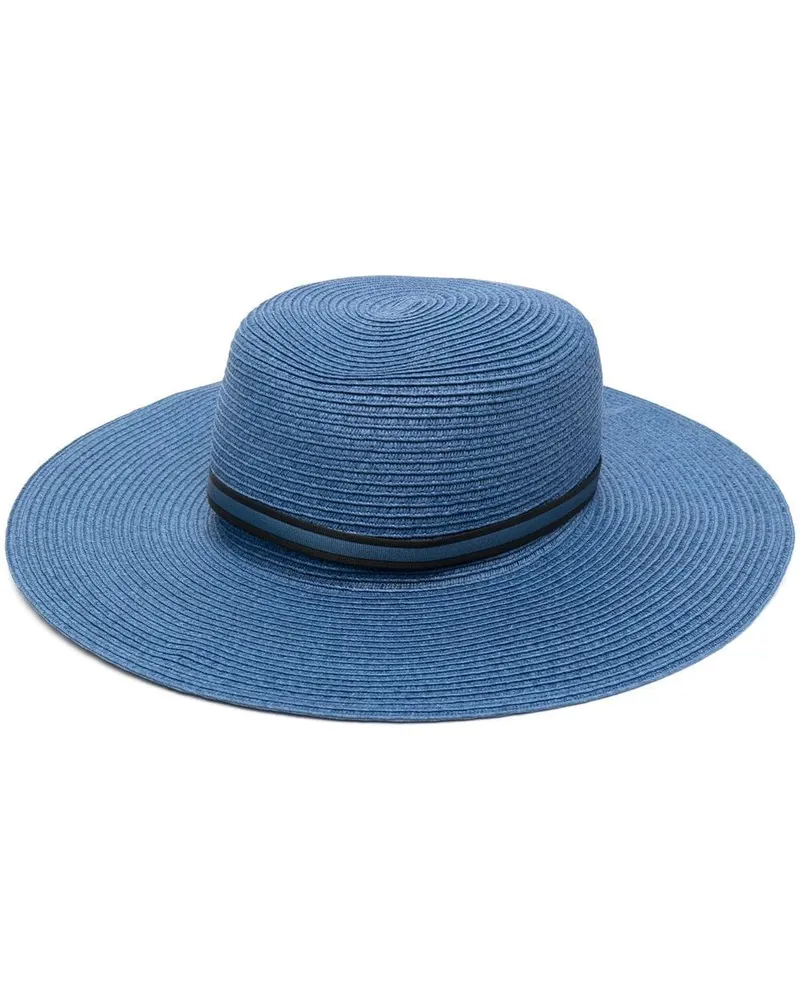 Borsalino Sonnenhut mit Schleife Blau