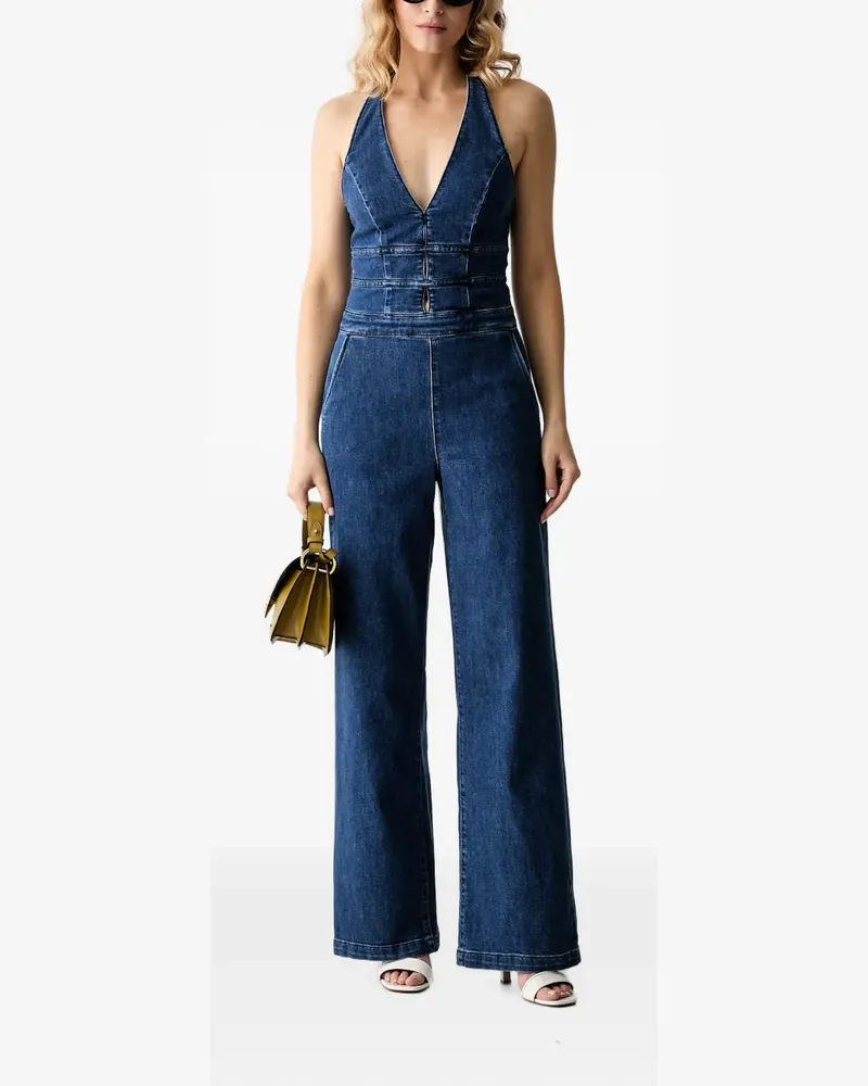Guess halterneck jumpsuit - Blau Blau