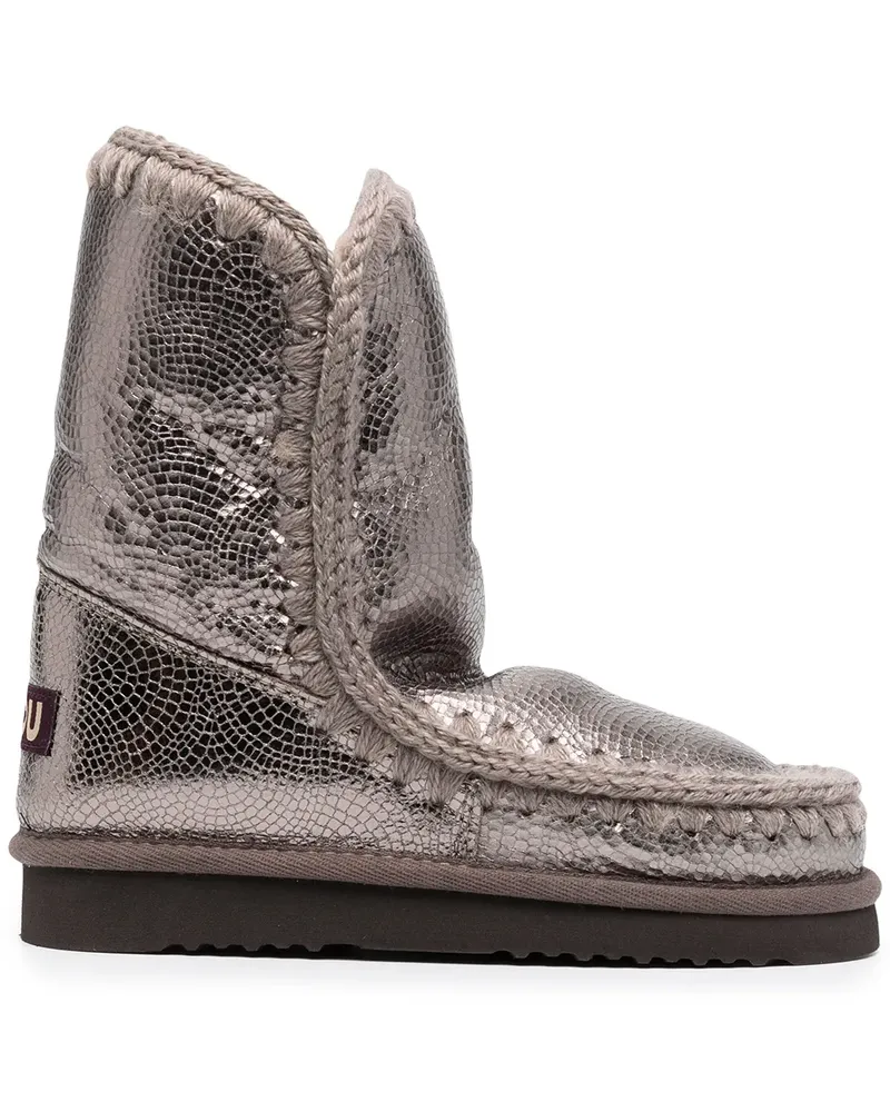 Mou Eskimo Stiefel im Metallic-Look - Silber Silber