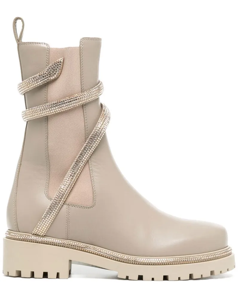 René Caovilla Stiefel mit Nieten - Braun Braun