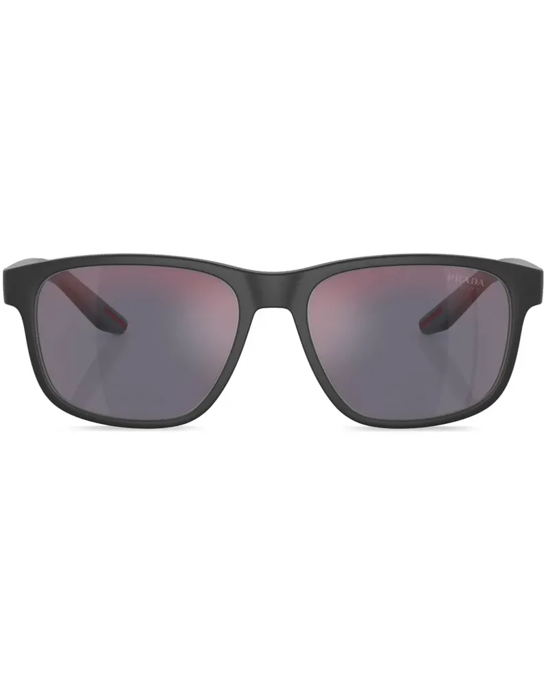 Prada Sonnenbrille mit eckigem Gestell - Grau Grau