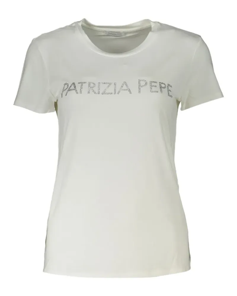 Patrizia Pepe rhinestone-embellishment T-shirt - Nude Nude