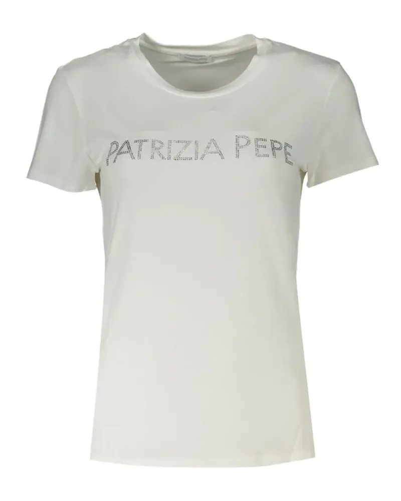Patrizia Pepe rhinestone-embellishment T-shirt - Nude Nude