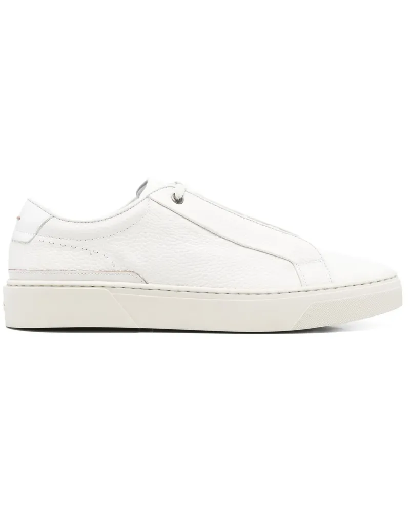 HUGO BOSS Sneakers aus gekörntem Leder - Weiß Weiß
