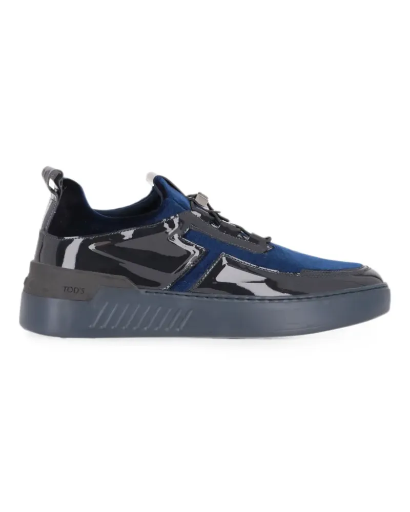 TOD'S Sneakers aus Lackleder und Samt - Blau Blau