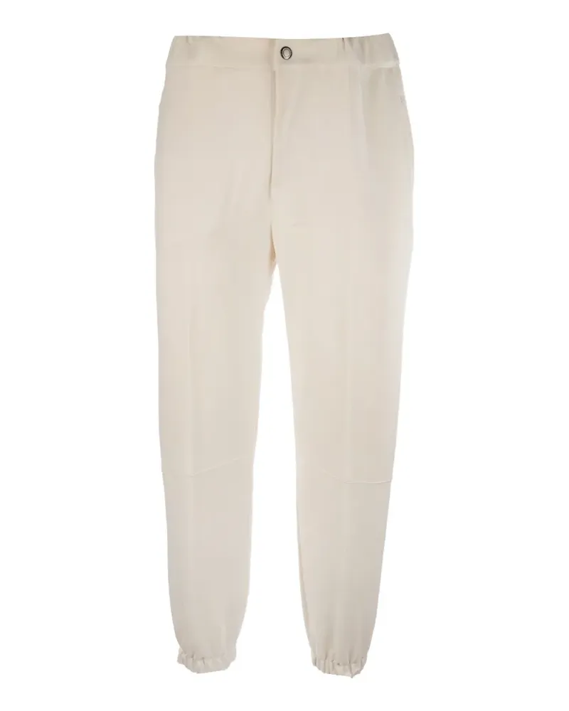 KIRED button-fastening elasticated-hem trousers - Weiß Weiß