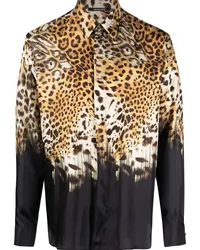 Roberto Cavalli Hemd mit Leoparden-Print Nude