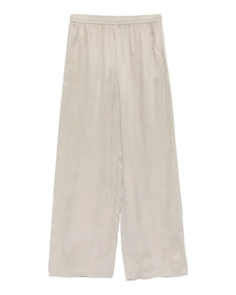 Emporio Armani elasticated-waist wide-leg trousers - Nude Nude