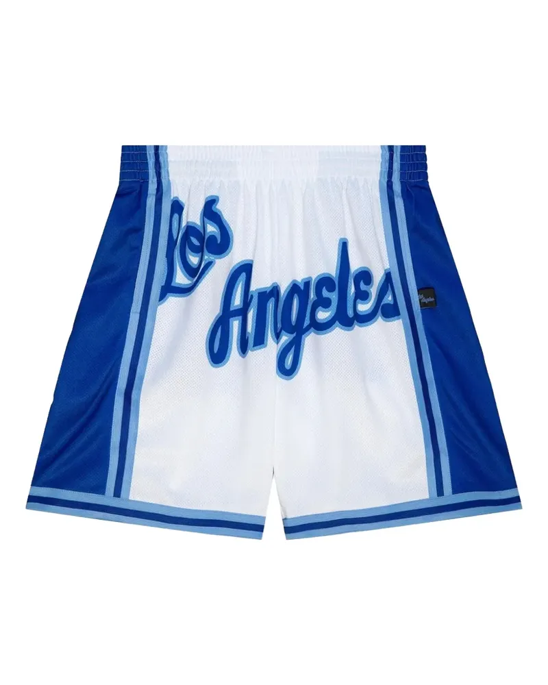 Mitchell & Ness NBA Lakers Fashion Shorts - Weiß Weiß