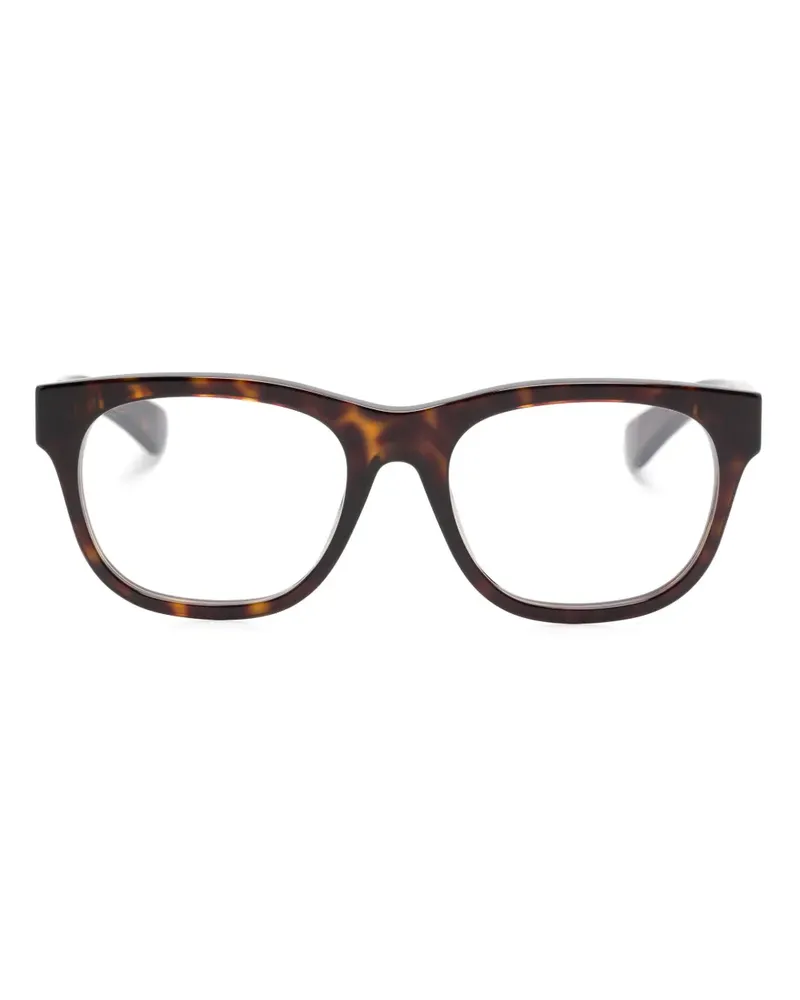 Gucci Brille mit Logo - Braun Braun