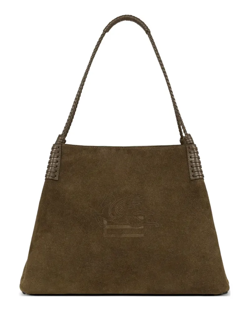 Etro Große Libra Tote Bag aus Wildleder - Grün Grün