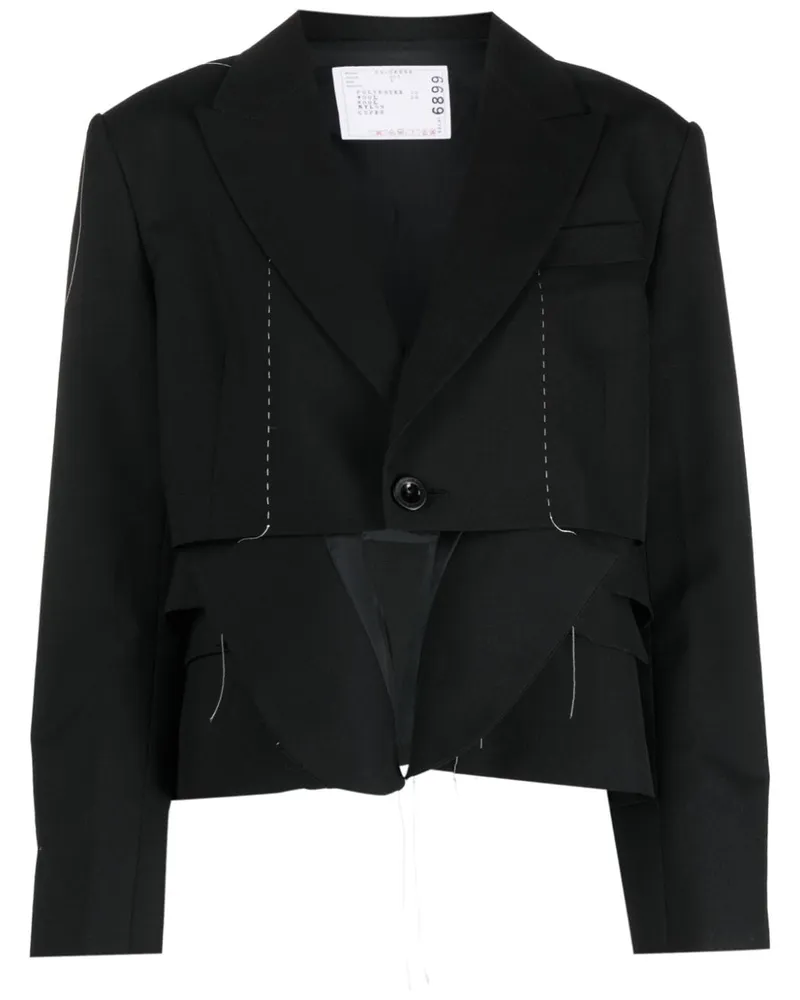 Sacai Blazer im Layering-Look Schwarz