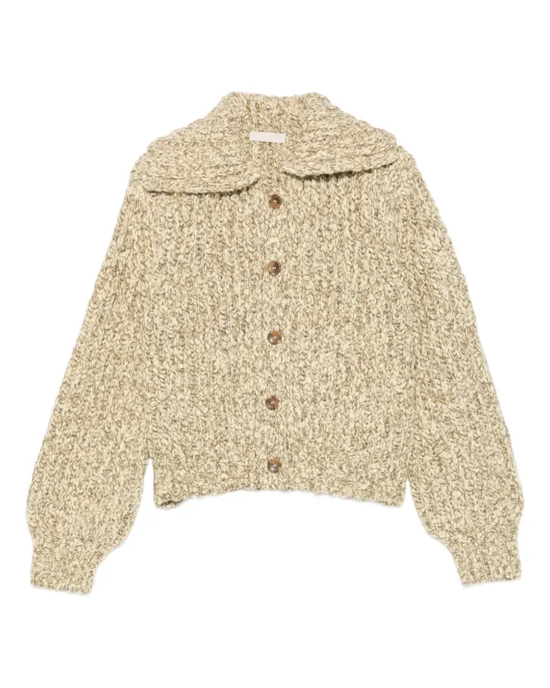 Ulla Johnson Louise Cardigan in Grobstrick - Nude Nude