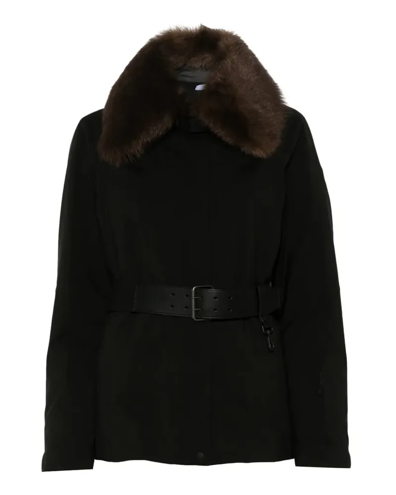 Moncler Vizelles Skijacke mit Shearling-Besatz - Schwarz Schwarz