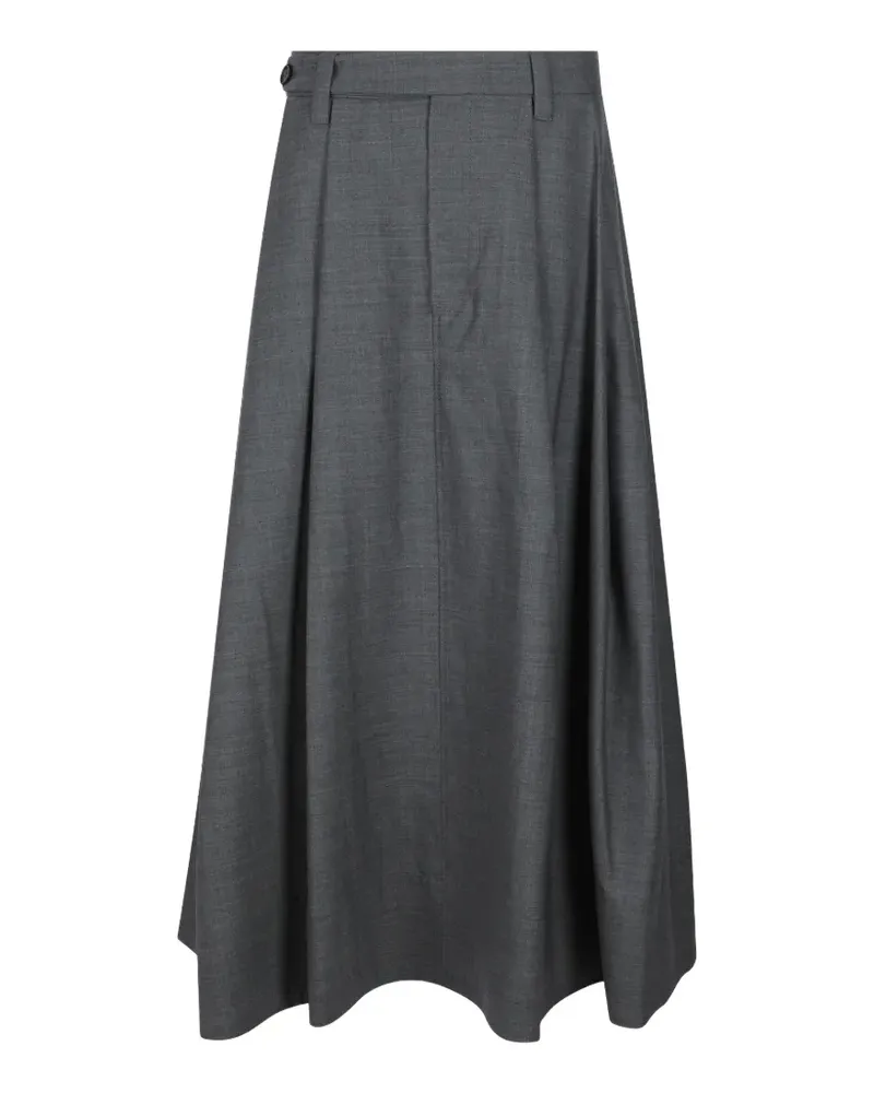 Brunello Cucinelli pleated A-line maxi skirt - Grau Grau
