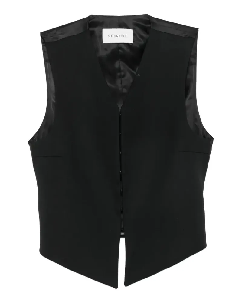 ARMARIUM Guia V-neck button-up waistcoat - Schwarz Schwarz