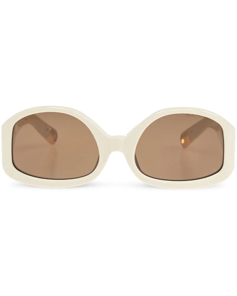 Jacquemus Colapso Sonnenbrille - Nude Nude