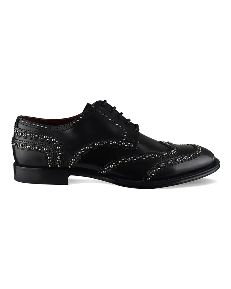 Dolce & Gabbana Derby-Schuhe mit Nieten - Schwarz Schwarz