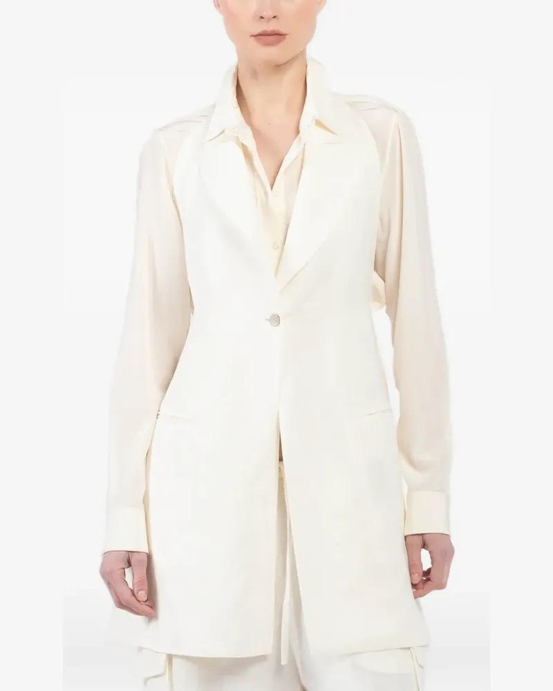 Masnada halterneck pocket gilet - Nude Nude