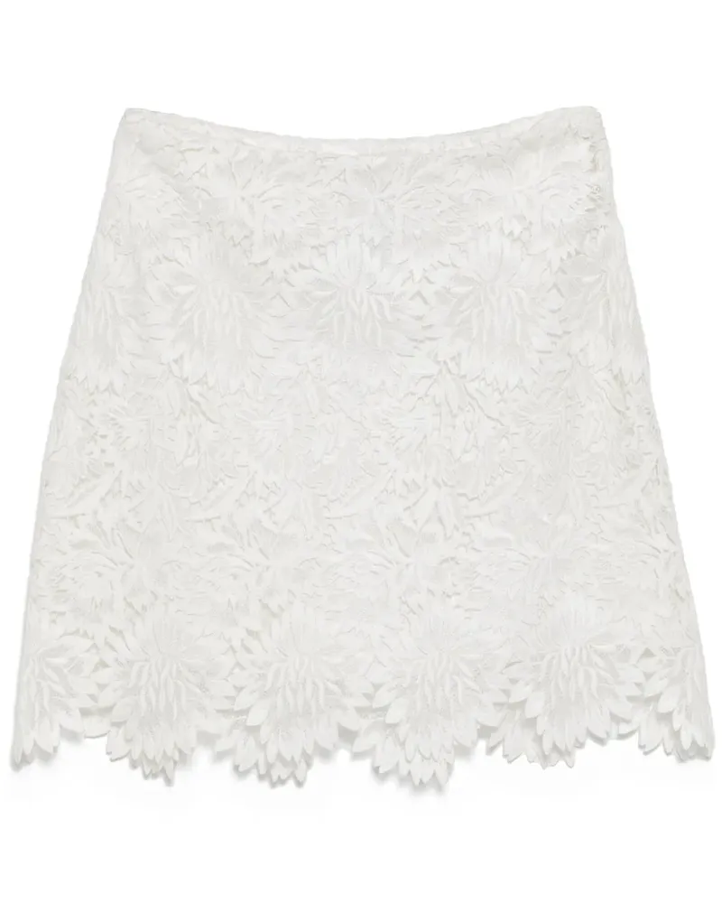 Ermanno Scervino Minirock aus floraler Spitze - Weiß Weiß