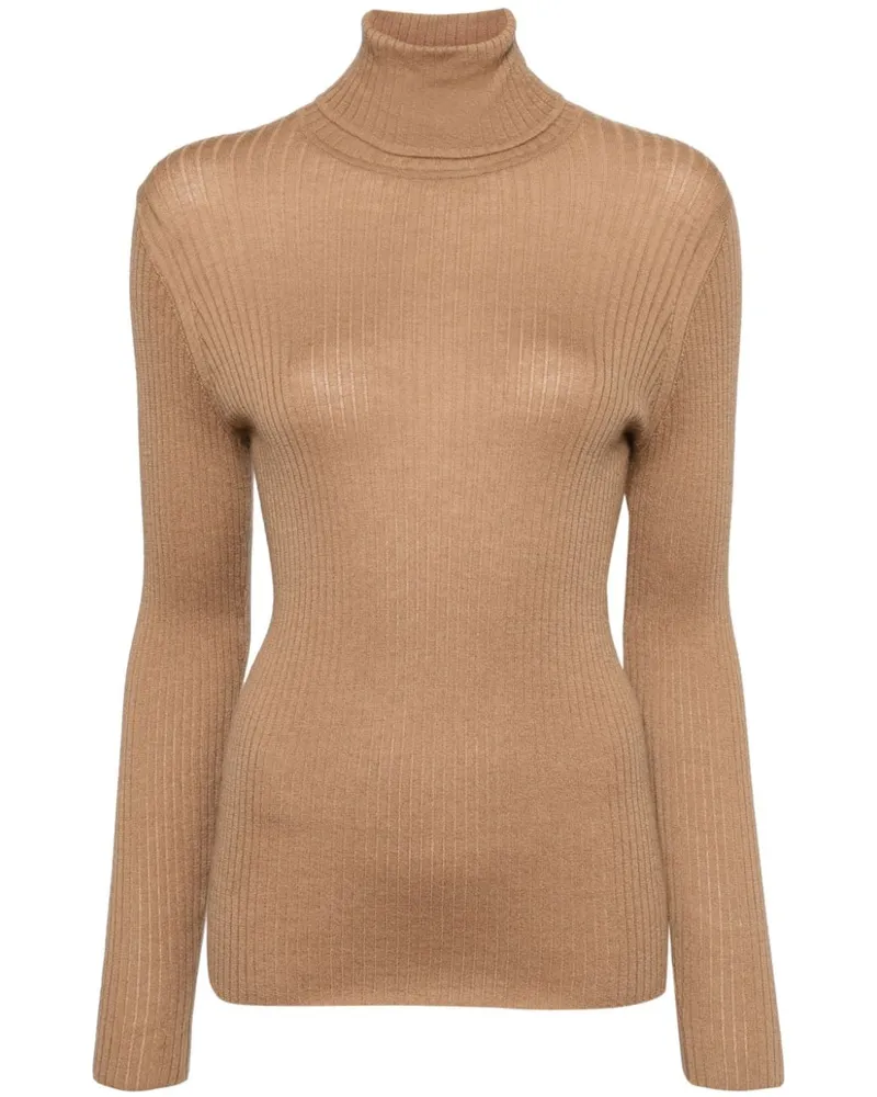 N.Peal Kaschmirpullover mit Rollkragen - Nude Nude