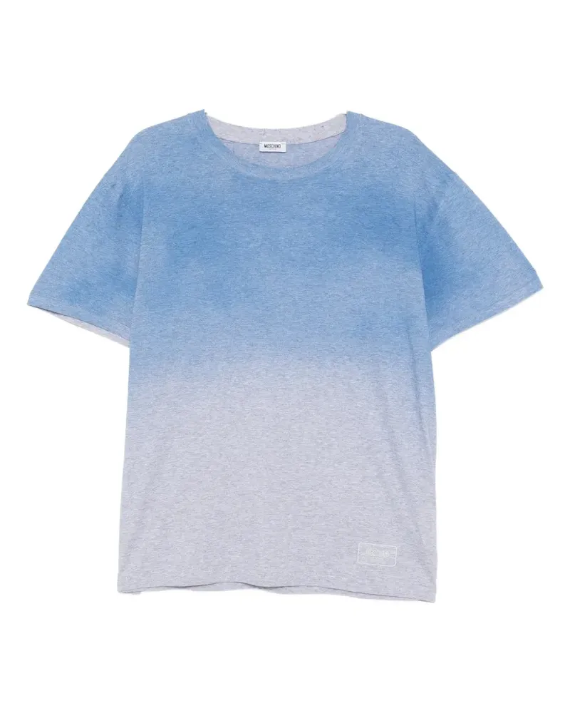 Moschino ombré-effect round neck T-shirt - Blau Blau