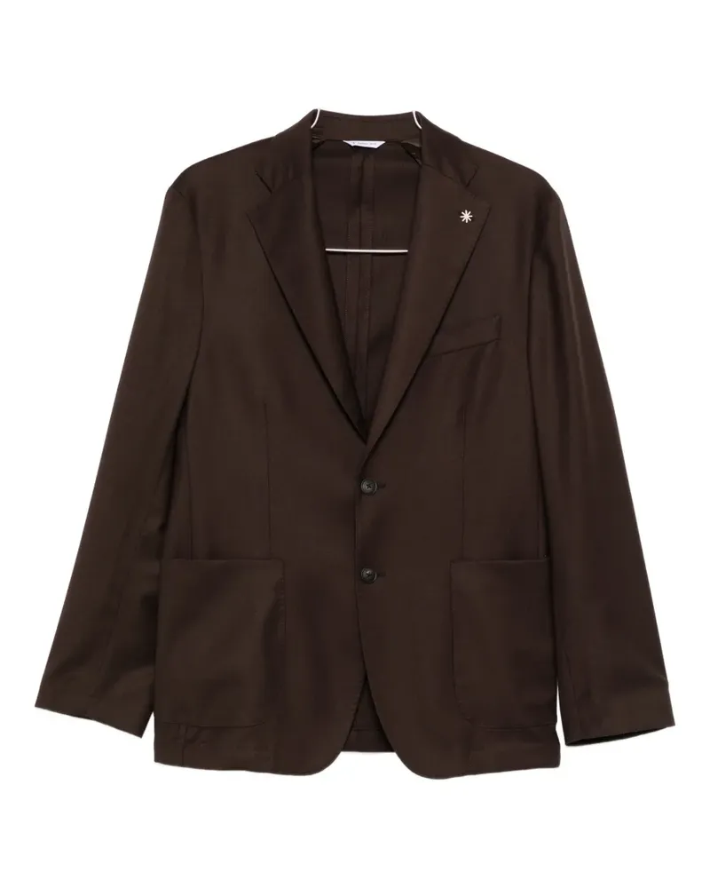 Manuel Ritz notched-lapel single-breasted blazer - Braun Braun