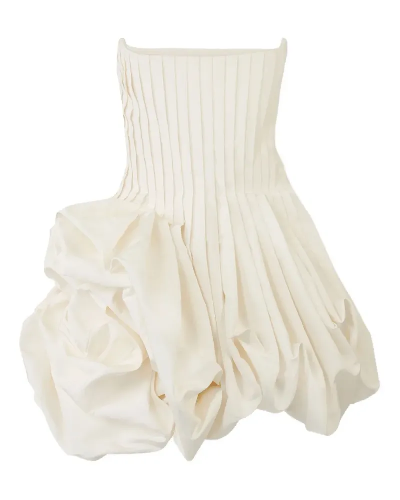 Carolina Herrera New York Plissiertes Minikleid - Weiß Weiß