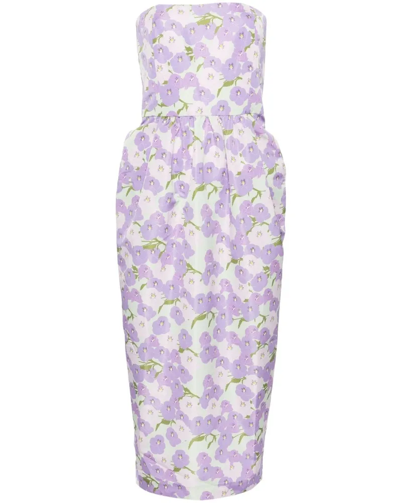 BERNADETTE Lena Maxikleid mit Blumen-Print Violett