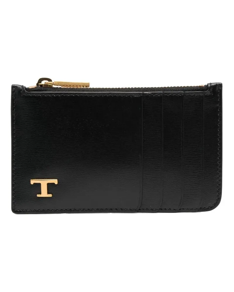 TOD'S Portemonnaie mit Logo-Schild - Schwarz Schwarz