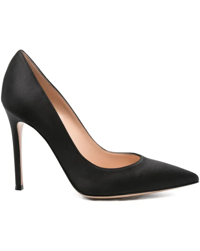 Gianvito Rossi Stiletto-Pumps aus Satin 105mm - Schwarz Schwarz