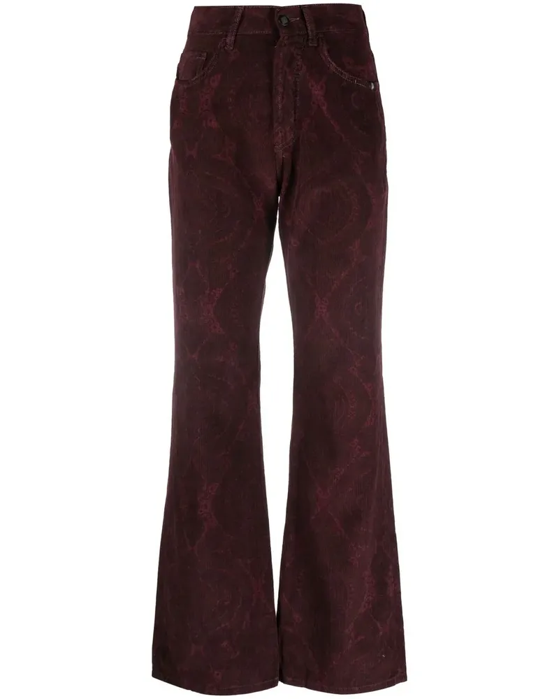 Amish Hose mit grafischem Print - Rot Rot