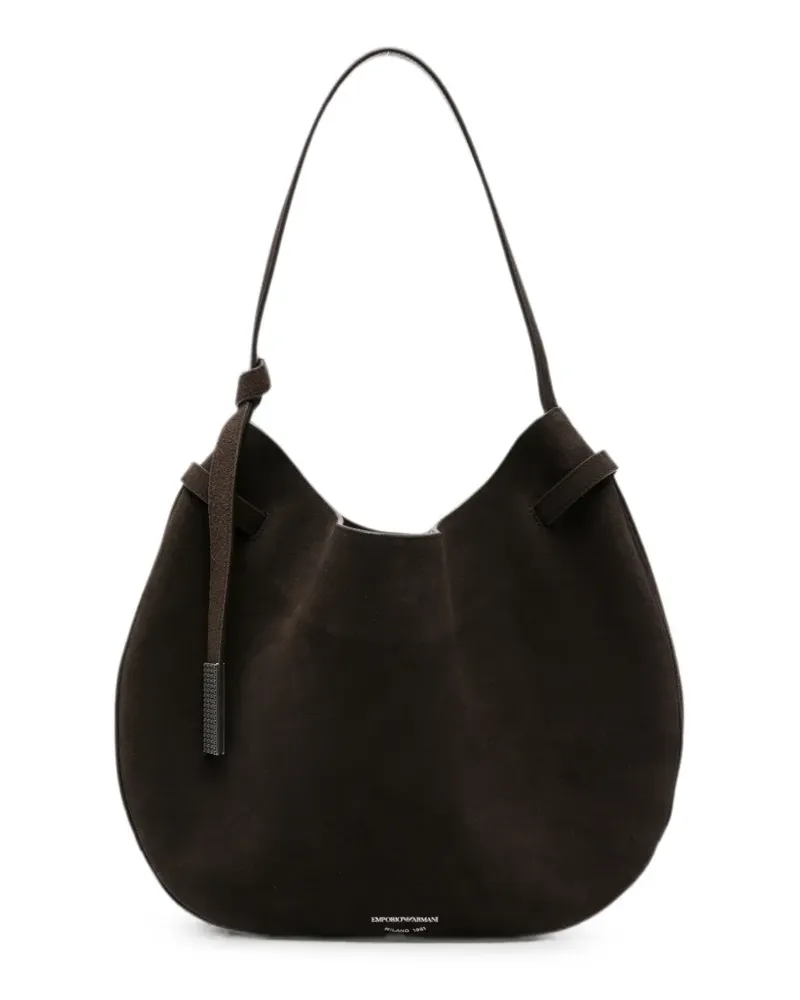Emporio Armani logo-detail shoulder bag - Braun Braun