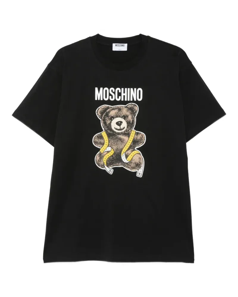 Moschino T-Shirt mit Teddy-Print - Schwarz Schwarz