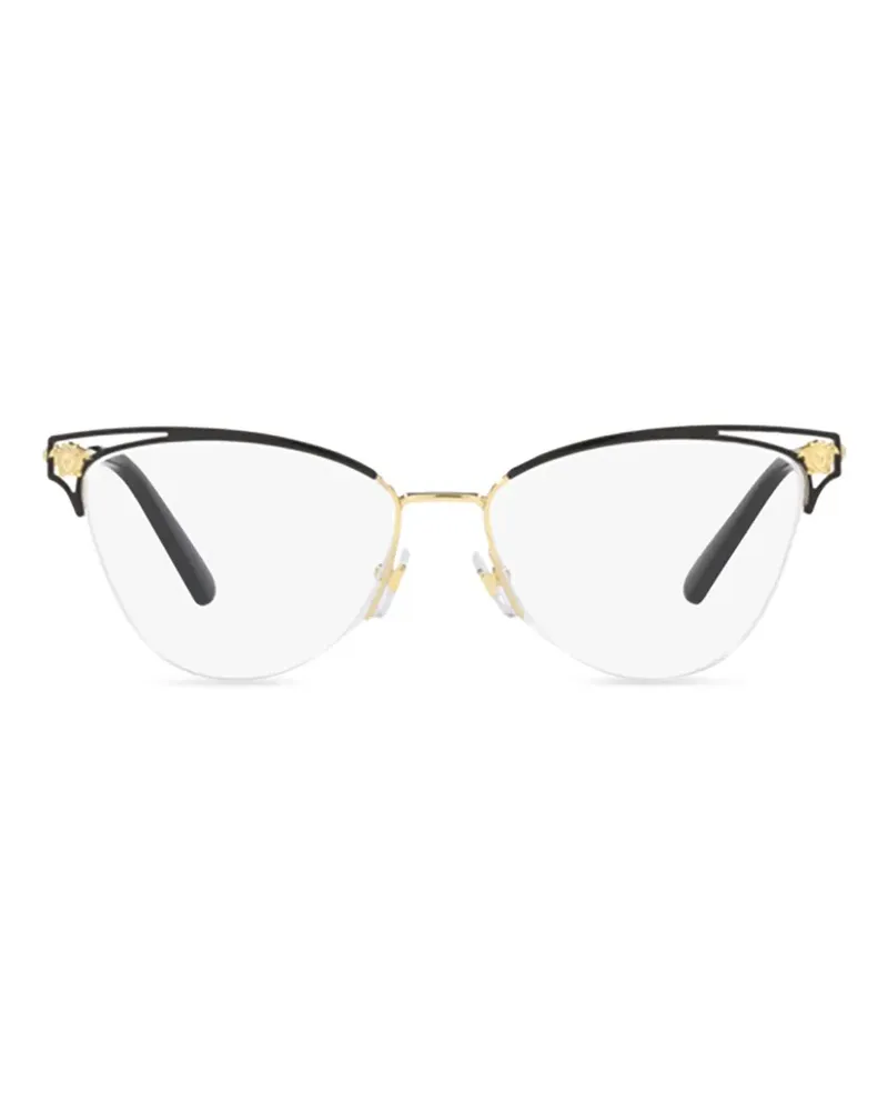 Versace Cat-Eye-Sonnenbrille mit Medusa - Schwarz Schwarz