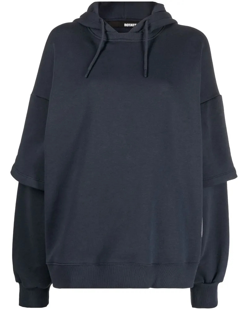 ROTATE Birger Christensen Hoodie aus Bio-Baumwolle - Blau Blau