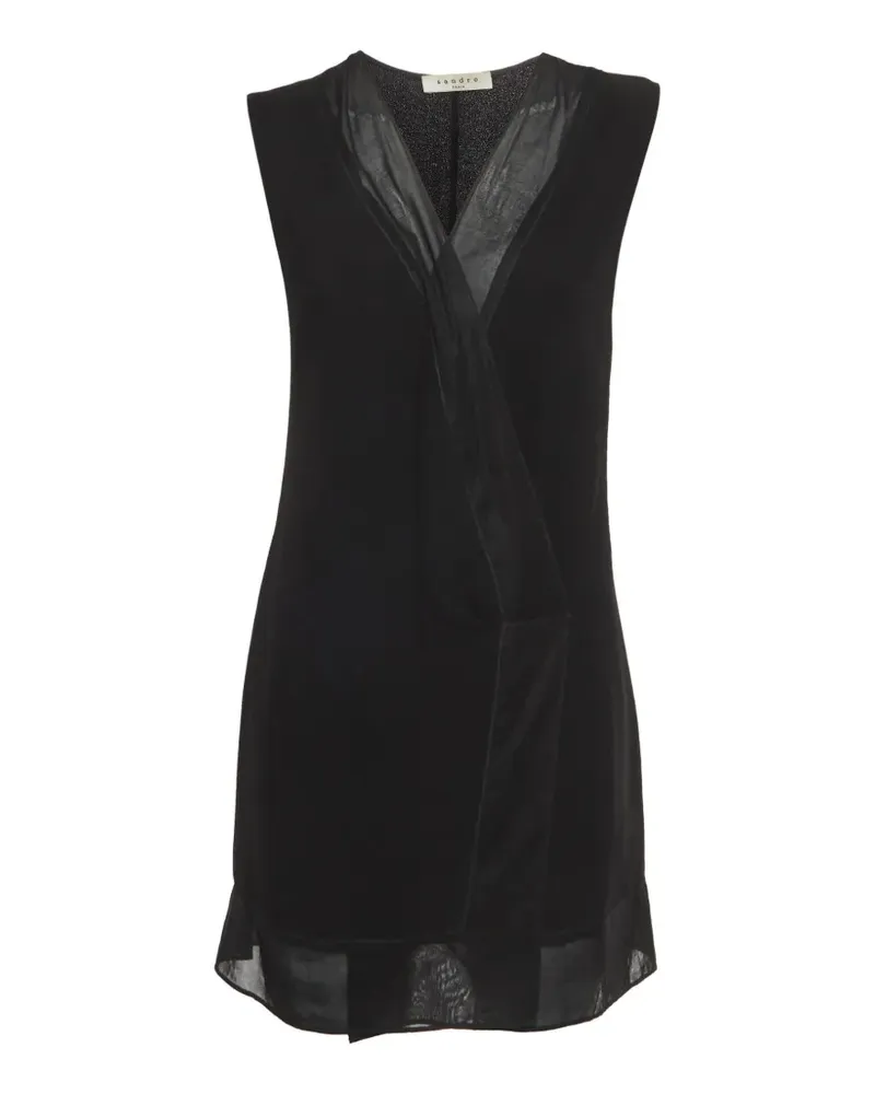 Sandro Crossover-Minikleid mit tiefem Ausschnitt - Schwarz Schwarz