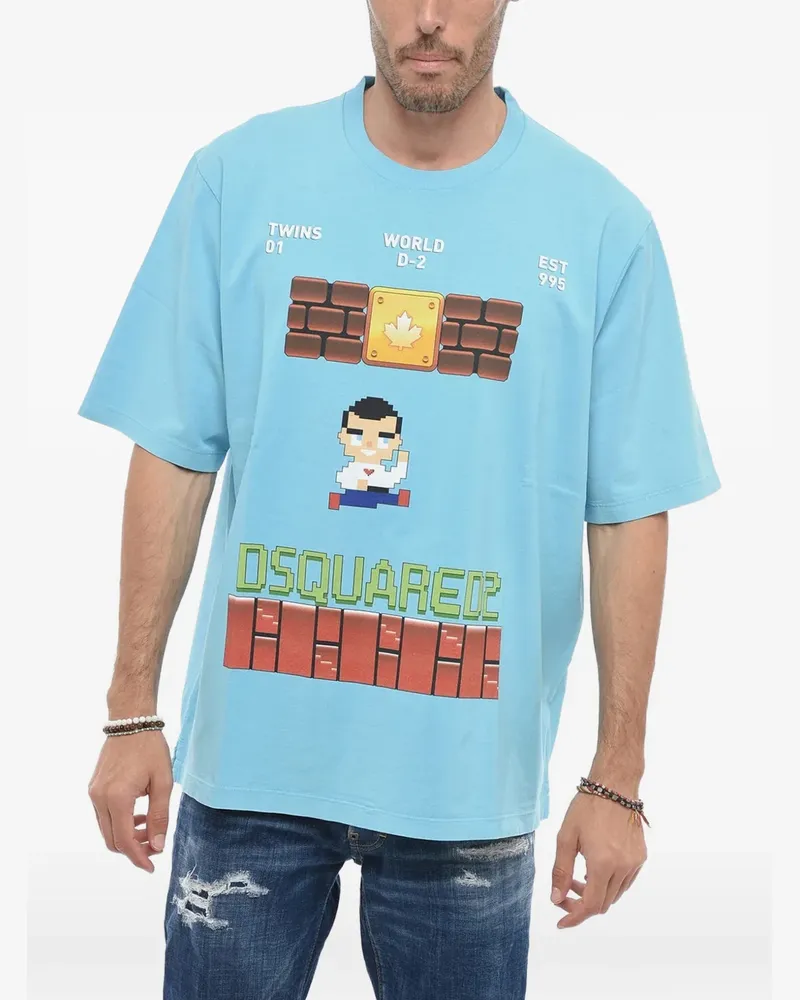 Dsquared2 graphic-print T-shirt - Blau Blau