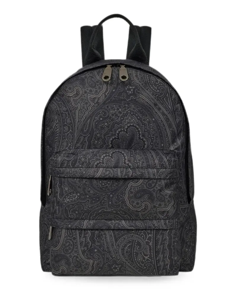 Etro Rucksack aus Nylon mit Arnica-Motiv - Schwarz Schwarz