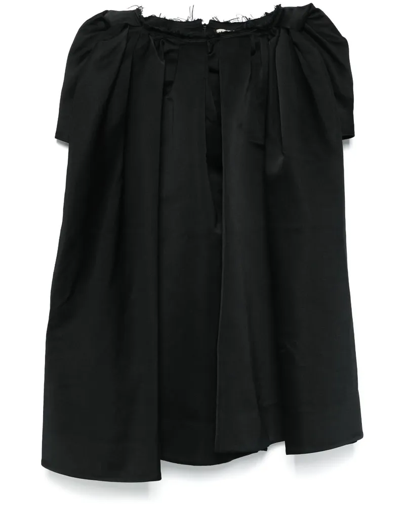 SHUSHU/TONG Asymmetrischer Midirock - Schwarz Schwarz