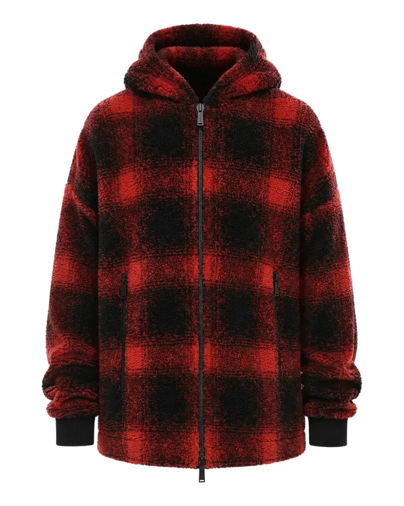 Dsquared2 Karierte Kapuzenjacke - Rot Rot