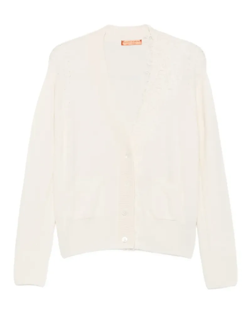 Ermanno Scervino Cardigan mit Spitzenbesatz - Nude Nude