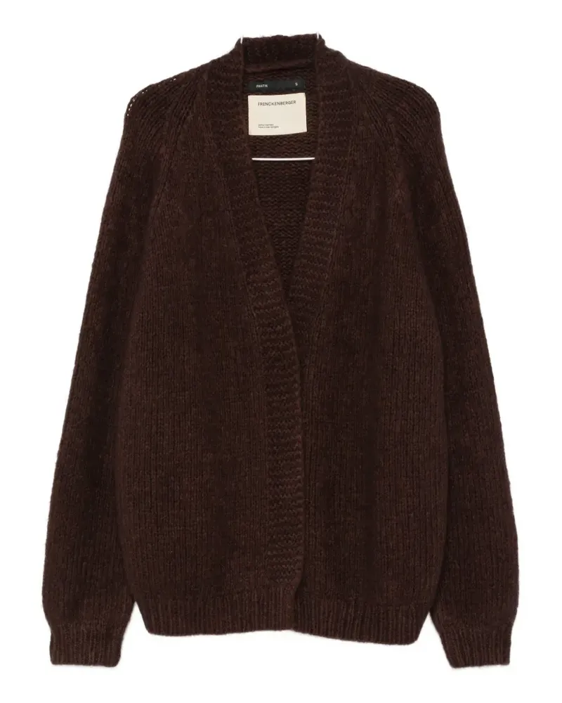 Frenckenberger Grob gestrickter Cardigan - Braun Braun
