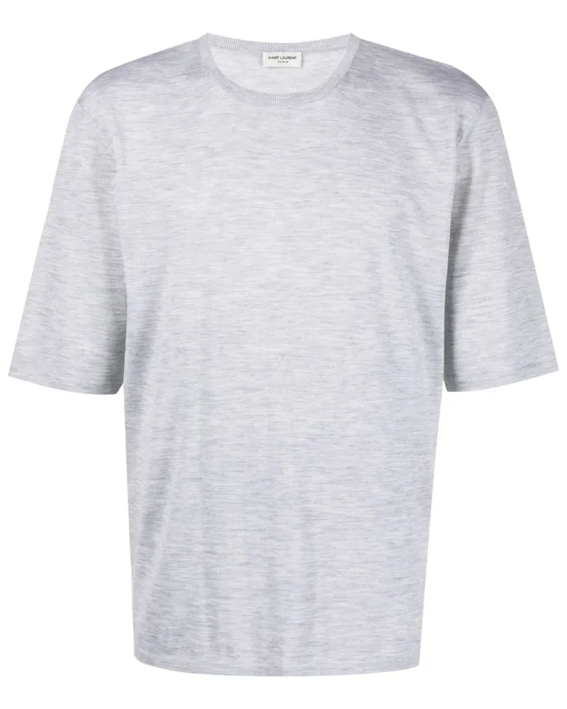 Saint Laurent Kurzärmeliges Sweatshirt - Grau Grau
