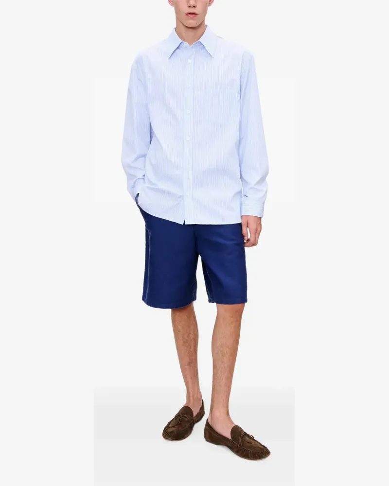 A.P.C. Gestreiftes Malaury Hemd mit Tasche - Blau Blau